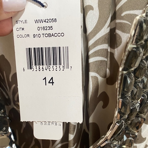 Magaschoni Silver Embellished 3/4 Sleeve Blouse - Picture 3 of 7